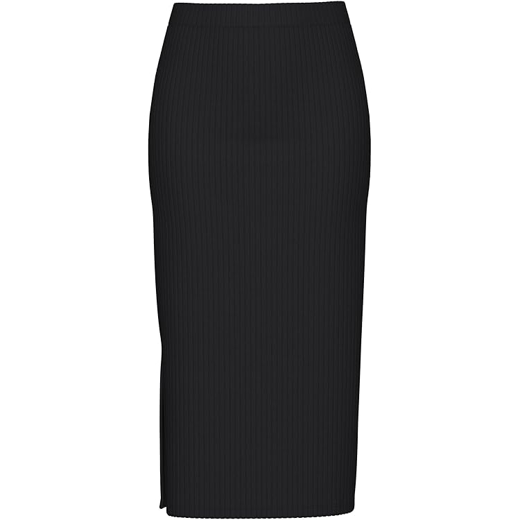 Vila Viril Pencil Hw Knit Skirt-Noos kokerrok voor dames, Natural Melange, S