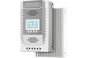 OOYCYOO Contrôleur de charge solaire MPPT 100A DC 12V 24V Régulateur de batterie automatique PV 100 V Entrée MPPT Contrôleur de charge pour batteries au lithium, scellées, gel et inondées