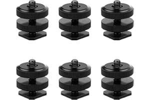 YUEYUAN Adaptateur Griffe Caméra 6 Pcs Hot Shoe Adaptateur de Support à Vis 1/4 Vis du Support de Caméra Adaptateur de Support à Vis de Trépied vers Sabot de Flash Pour Réparer le Matériel Photographique
