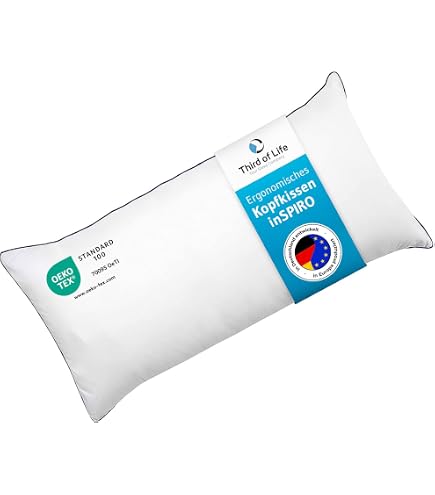 INOMA Bali Soft Kissen 40x80 Cm – Ultraweich, 90% Federn / 10% Daunen, Made In Germany, Oeko-TEX, Allergikerfreundlich