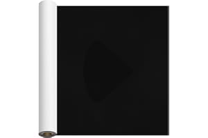 MEYUXG Folia samoprzylepna – zamszowa skóra syntetyczna – wygląd zamszu – elastyczna tkanina welurowa – do wnętrz samochodów, pikowanych, szuflad na biżuterię, czarny