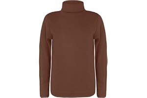 RAGEIT Lotmart Infantil Cuello Vuelto Manga Larga Llano Top Básico Niña Niño Camiseta Polo Suéter