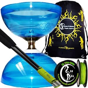 Diabolo Lumineux LED Avec Roulement à Billes - Set Complet Ficelle, Baguettes Et Sac Filet Pour Débutants Et Pros