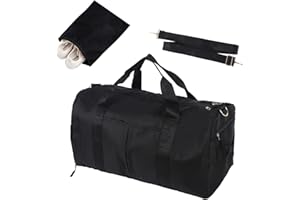 GUKASXI Sports Gym Bag Duffle Bag Travel Bags with Shoes Compartment and Wet Pocket Large Capacity Portable Lightweight Waterproof Overnight Bag Cabin Bag Swimming Bag for Men Women (Black)