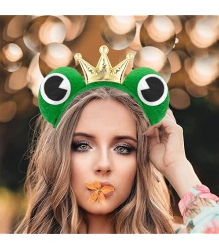 Frosch Kostüm Accessoire Set - Haarreif Mit Augen & Beinstulpen Für Karneval