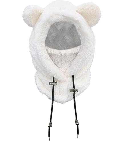 Happy Cherry Enfant Cagoule De Ski Cycliste Unisexe Chaude Polaire Fin Protection Tête Cou Nez Bouche Oreilles Multifonctions Echarpe Bonnet Sport Pour 3-12ans, Beige, 3-11ans