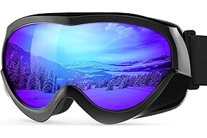 OutdoorMaster Kids Ski Goggles - Helmet Compatible Snow Goggles for Boys & Girls with 100% UV Protection