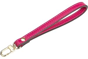 VanEnjoy Genuine Leather Keychain Wristlet Keychain Strap for Wallet Purse Clutch Cellphone Wristlet Key(Square Lock)