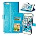 Produktbild Nancen Compatible with Handyhülle iPhone 6 Plus / 6S Plus (5,5 Zoll) Lederhülle Style Acht Farbe Weich PU Flip Case Ledertasche/Schutz Etui, Karten Slot Foto Wallet Hülle