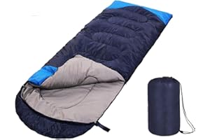 SWTMERRY Sleeping Bag 3 Seasons (Summer, Spring, Fall) Warm & Cool Weather - Lightweight,Waterproof Indoor & Outdoor Use for Kids, Teens & Adults for Camping Hiking, Backpacking and Survival (Navy Blue)