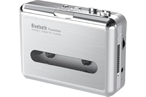 VOIJUMP Portable Bluetooth Cassette Player, Wireless Tape Player Compact Audio Music Bluetooth Output to Earphone/Speaker, Wireless Tape Player for Entertainment, Leisure Sports, Travel