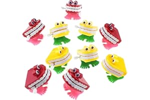 Jouet Dentier, Jouet À Remonter Amusement Dentier sur Pied Dents Qui Claquent Jouet Dentaire avec Les Yeux pour La Fête Halloween Décoration De Bureau De Noël