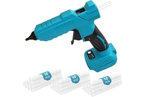 Flintronic 100W Trådlös limpistol, med 30 st 11mm x 150mm limpistolar, 120s snabb uppvärmning, för skola, hantverk, hemförbättringar, konst, snabba reparationer hemma (utan batteri laddare)