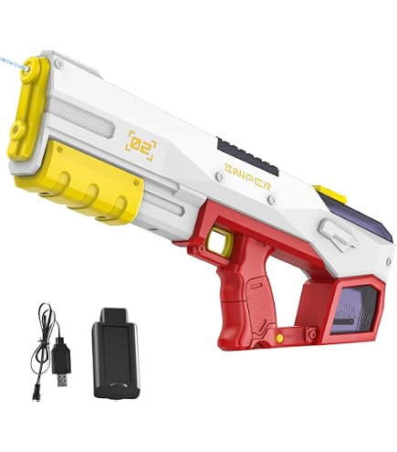 Jouet De Pistolet À Eau Électrique - PIMPIMSKY - Longue Distance - Bleu - Jeux - Jouets