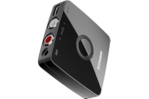 ANNNWZZD Bluetooth Receiver, Bluetooth Receiver for HiFi, Bluetooth 5.1 Adapter with 3.5mm to RCA,Bluetooth Receiver for Home Stereo, Headphones Music, Speaker, Amplifier