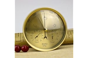BAI YOU MEI Analogico Barometro termometro igrometro stazione meteo con sensore esterno,barometro per parete domestica strumento aria 3 in 1 igrometro umidità casa termometro ambiente interno