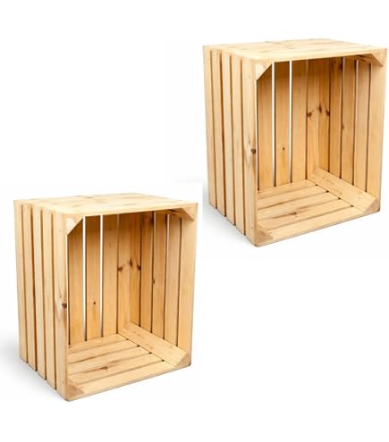 Neue Obstkisten Holzkisten Weinkisten Apfelkisten Geflammte 22x20x15cm Küche, Haushalt & Wohnen