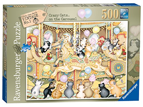 Preisvergleich Produktbild Ravensburger Verrückte Katzen auf dem Karussell 500Teile Puzzle