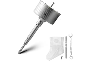 MOXPIFY Juego de brocas de 110 mm con adaptador SDS Plus de 220 mm y broca de centrado de 8 x 110 mm, para mampostería y hormigón