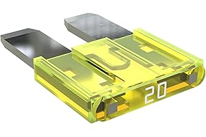 AUPROTEC Fusibile Mini 2A - 30A Fusibili Lamellari selezione: 20A Ampere giallo, 25 pezzi