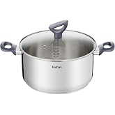 Tefal Daily Cook 24 cm Saucepan &ndash; Stainless Steel Saucepan, Reinforced Base, Suitable for All Hobs Including Induction, High