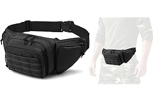 BANGDILS Marsupio tattico da uomo, marsupio regolabile con tasca con cerniera, marsupio quotidiano, adatto per fitness, viaggi, corsa all'aperto