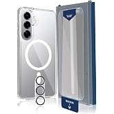 Buff Galaxy Avantaj Paket - MagSafe Uyumlu Şeffaf Hybrid Kılıf + Easyfit 5D Ekran Koruyucu + Lens Koruyucu (Galaxy S26 Plus)