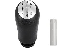 Knocery Pull Levier de Vitesse 5 Vitesses pour Clio III, Megane 2 Laguna 2, Clio 4, Mk2, Scenic Mk2, Pommeau de levier de vitesse manuel à 5 vitesses avec adaptateur