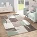 Produktbild Paco Home Designer Teppich Modern Konturenschnitt Pastellfarben Mit Karo Muster Beige Grün, Grösse:120x170 cm