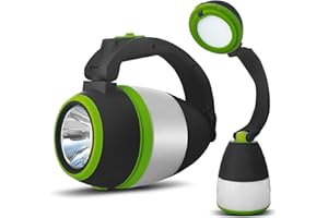 Maclean 3 in 1 LED Camping Light Table Lamp Flashlight Foldable Outdoor Torch 3 Light Modes 1W 60-200LM Cool White 6000K IP20 (Built-in Battery 1500mAh / Power Bank Function)