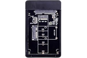 Xiwai Caja convertidora combinada M.2 NGFF B-Key y mSATA SSD a USB Tipo-C con Interruptor Negro Unidad de Disco óptico