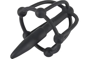 YOU2TOYS Penisplug Tapón para el pene con jaula Glans para hombres Negro 5,7 cm