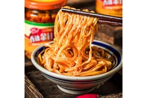 WASAILUO Spicy red oil flavored enoki mushroom, ready-to-eat kimchi enoki mushroom 175g/can, side dishes, Chinese pickled vegetables, pickles, latiao, Chinese specialties, delicious spicy snacks (1 can)