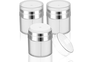 Opopark Airless Pumpspender 50ml, 3 Stück Airless Pumpspender Creme Spender Nachfüllbar Pump Behälte für Reise Home Verwendung