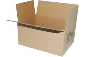 EM HOME Furein Cajas de Cartón, Cajas de Mudanza para Empaquetar Pack de 12 Unidades, Color Marrón (50x35x30cm)