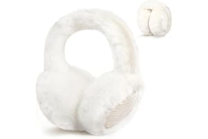 Gucass Winter Ohrenwärmer Damen Ohrenschützer, Faltbare Plüsch Ear Warmers mit Aufbewahrungsbeutel, Earmuffs Bequemer Weicher Ohrenschutz, Warme Kälteschutz Winterzubehör für Damen Mädchen