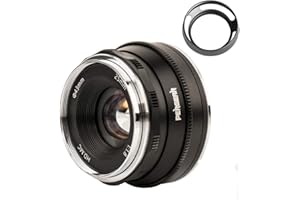 Pergear 25mm F1.8 Manual Focus Fixed Lens for Fujifilm Fuji Cameras X-A1 X-A10 X-A2 X-A3 A-at X-M1 XM2 X-T1 X-T3 X-T10 X-T2 X-T20 X-T30 X-Pro1 X-Pro2 X-E1 X-E2 E-E2s X-E3 (Black)