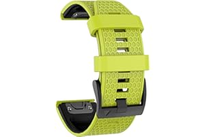 MYSNBKN Pasek szybkiego dopasowania 22 mm do Garmin Fenix 7, Fenix 6, Fenix 5, EPIX 2, miękki silikonowy pasek zastępczy do Garmin Forerunner 935, 945, 955, 754, Approach S60, S62