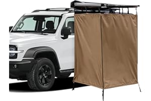 Inoamity Tenda Doccia Campeggio per Auto – Cabina Doccia Portatile Impermeabile Oxford, Telaio in Alluminio, Resistente alla deformazione, Tenda WC Monta su Barre Portatutto per Campeggio