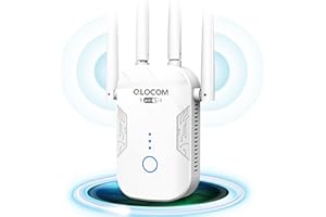 ‎QLOCOM QLOCOM 2024 Neuestes WLAN Verstärker WLAN Repeater 1200Mbit/s, WiFi Internet Verstärker Dualband 5GHz & 2.4GHz mit WPS, WiFi Booster Kompatibel Allen WLAN Geräten
