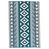 miaVILLA Outdoor-Teppich – Wendeteppich – Grau Weiß – Blau – 120 x 180 cm - 3