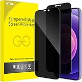 JETech Privacy Full Täckning Skärmskydd för iPhone 12/12 Pro 6,1 Tum, Anti Spy Screen Protector Privat Härdat Glas Film, Fall