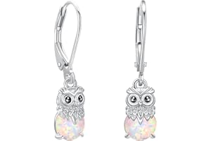 SUOYE 925 Sterling Silver Panda/Owl/Koala Earrings - Cute Animal Earrings Birthday Jewellery Gifts for Women Girls