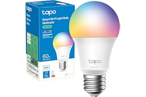 Tapo L530E Smart Bulb, E27 Multicolour Alexa Light Bulb, 8.3W (60W), Dimmable, Schedule & Timer, Away Mode, Energy Saving, Voice Control Alexa & Google, App Remote Control