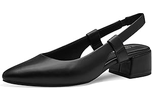 MARCO TOZZI Damen Slingpumps mit Blockabsatz Vegan