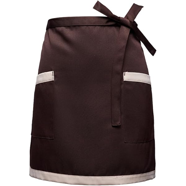 EASY JOY Demi-Tablier Court De Cuisine Avec Poches - Tablier Barman Serveur Chef