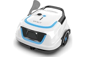 WYBOT Robot Limpiafondos Piscina Automatico con Filtración Doblemente, 120 Minutos de Limpieza, 2,5-h Carga Rápida LED-Indicador Robot Piscina Automatico para Piscinas con Fondo Plano