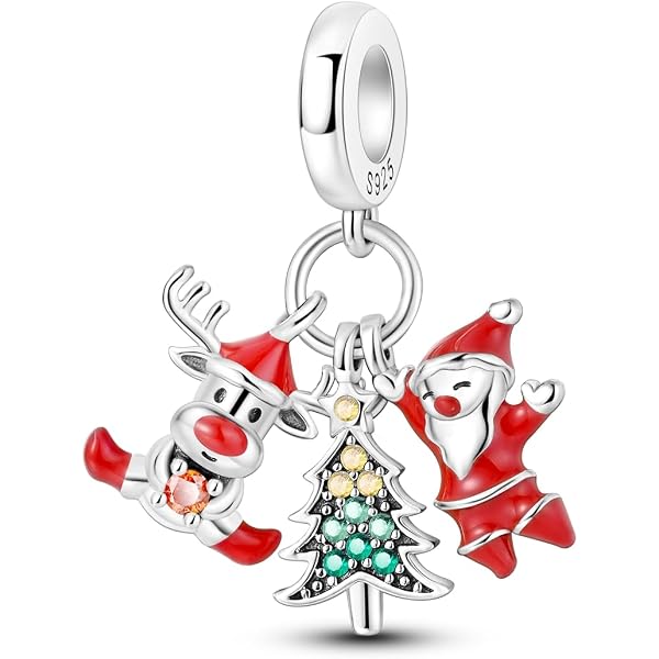 925 Sterling Silver Christmas Bulb Charm – Red Enamel – Holiday Jewelry