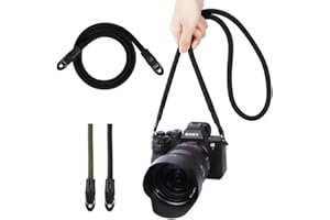 flintronic Sangle Appareil Photo, Bandoulière en Corde en Nylon, Courroie de Cou pour Appareil Photo, pour Canon, Appareils Photo pour Les Caméras Nikon, Sony, Fujifilm, Olympus, Leica - 102 cm