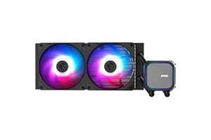 MSI MAG CORELIQUID A13 240 Watercooling AIO - Couverture complète du CPU, design du circuit d'eau amélioré, ARGB, CycloBlade 7, Radiateur Split-Flow, Ventilateurs à roulement de type Rifle